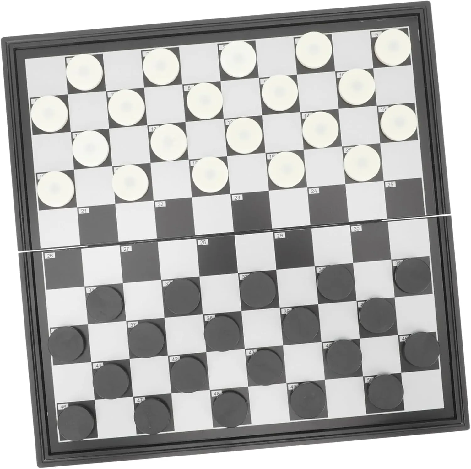 YARNOW 1Set Squares Checkers Game Portable Folding Board for Checkers Fun for Parties