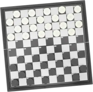 YARNOW 1Set Squares Checkers Game Portable Folding Board for Checkers Fun for Parties
