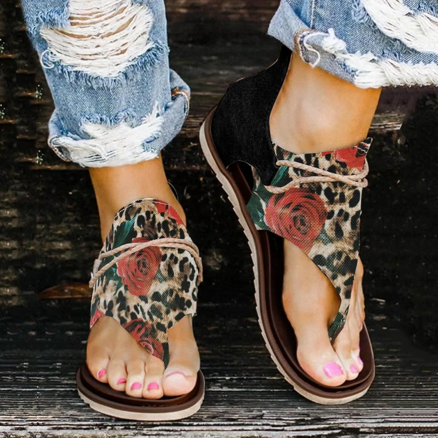 Yoga Mat Comfortable Flat Sandal for Women Minimalist Summer Casual Cool Shoes Fashion Bow Flats for Women